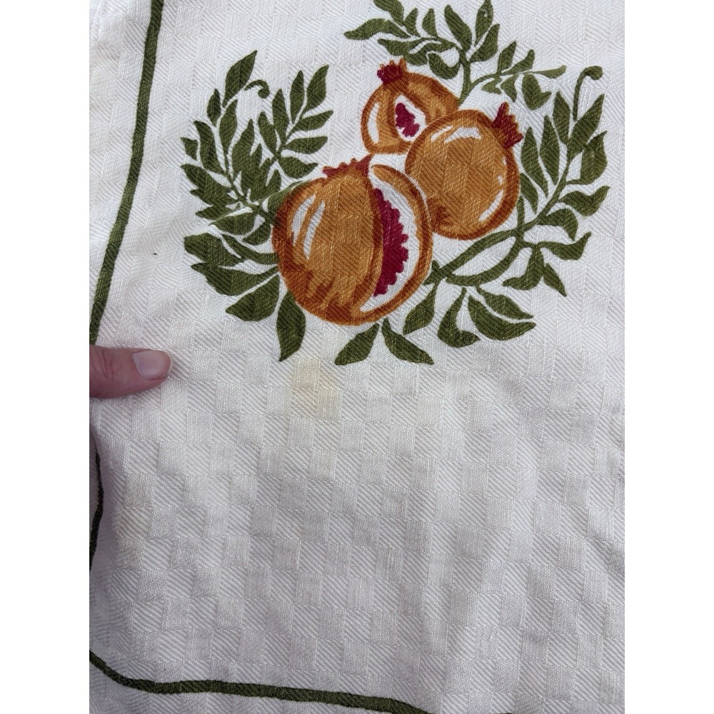 Stamperia Bertozzi Italian Handprinted Linen Placemats Napkins Set Pomegranate - Picture 2 of 12